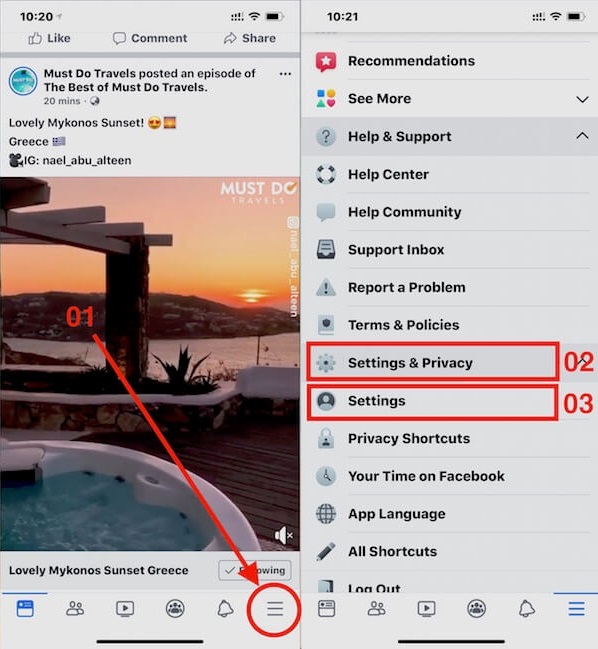 Khóa Facebook trên iPhone tạm thời