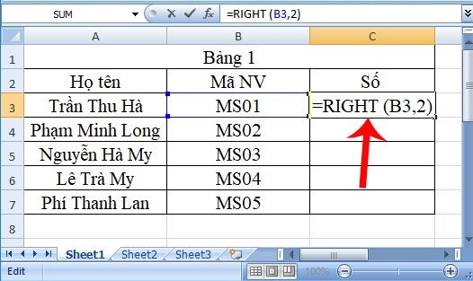 Ví dụ về hàm VALUE trong Excel 2