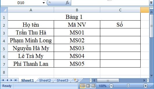 Ví dụ về hàm VALUE trong Excel