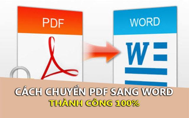 Cách chuyển đổi file PDF sang Word đơn giản