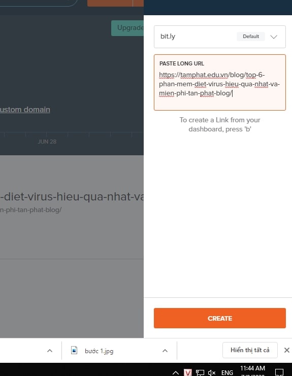 Dùng Bitly.com để rút gọn link