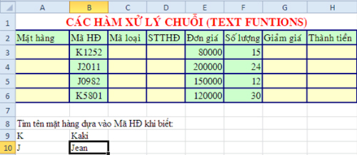 Hướng dẫn dùng hàm LEFT trong Excel