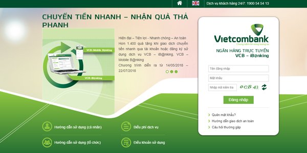 Hướng dẫn sử dụng Vietcombank Internet Banking