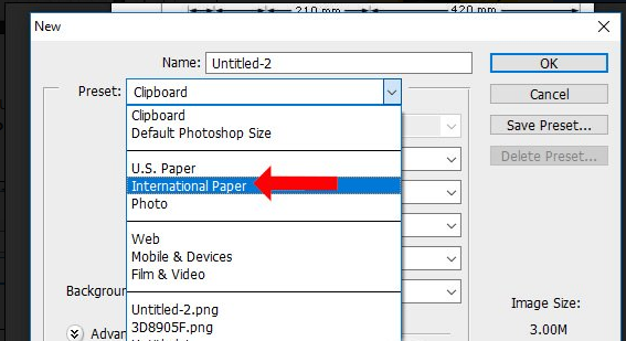 Hướng dẫn tạo kích thước A3, A4 trên Photoshop