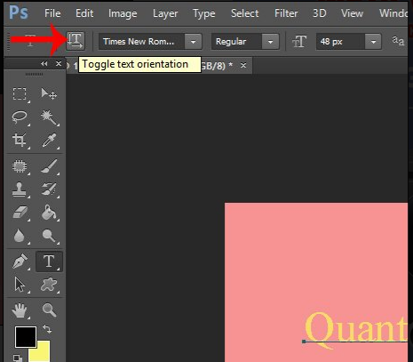 Hướng dẫn đổi hướng chữ trong Photoshop