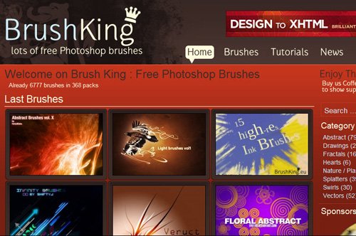 Cọ vẽ Photoshop miễn phí từ Brushking