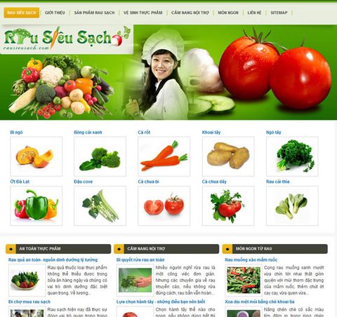 Thiết kế Website thực phẩm sạch