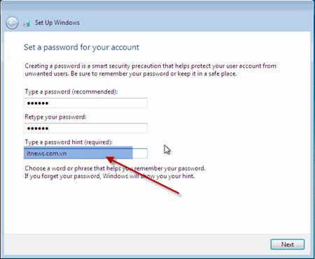 Đặt mật khẩu cho máy tính của bạn