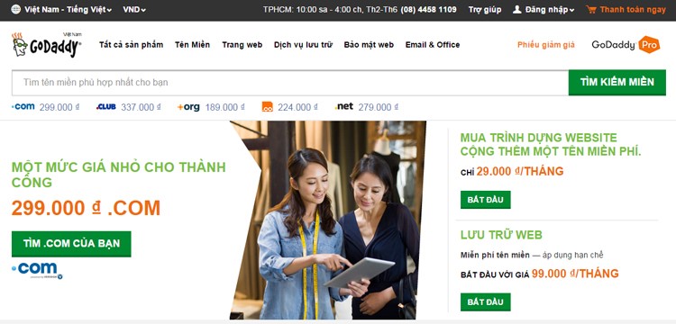 Godaddy tại thị trường Việt