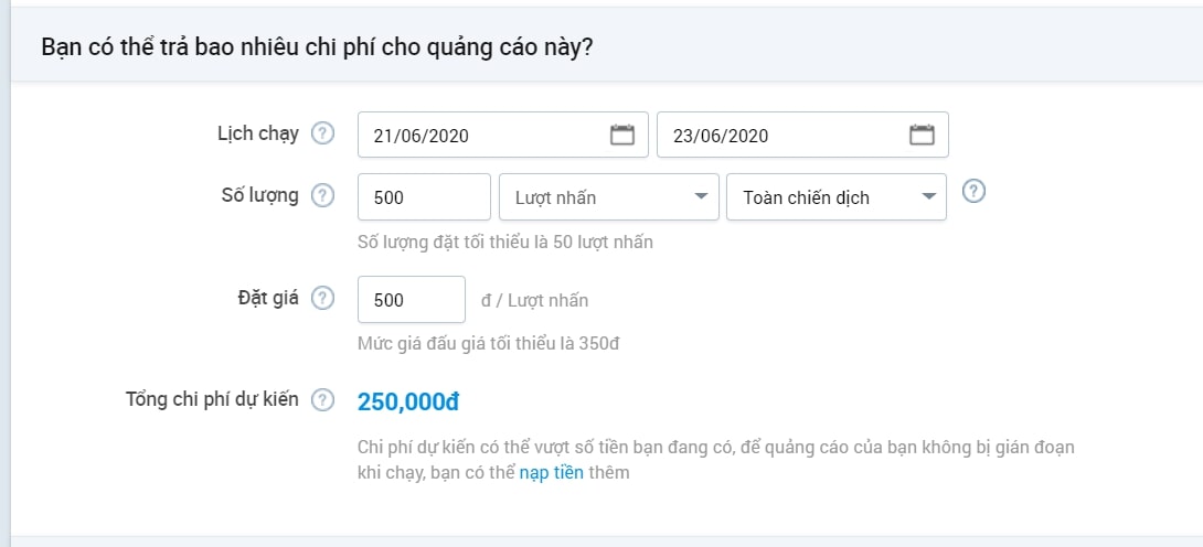 hướng dẫn chạy quảng cáo trên zalo