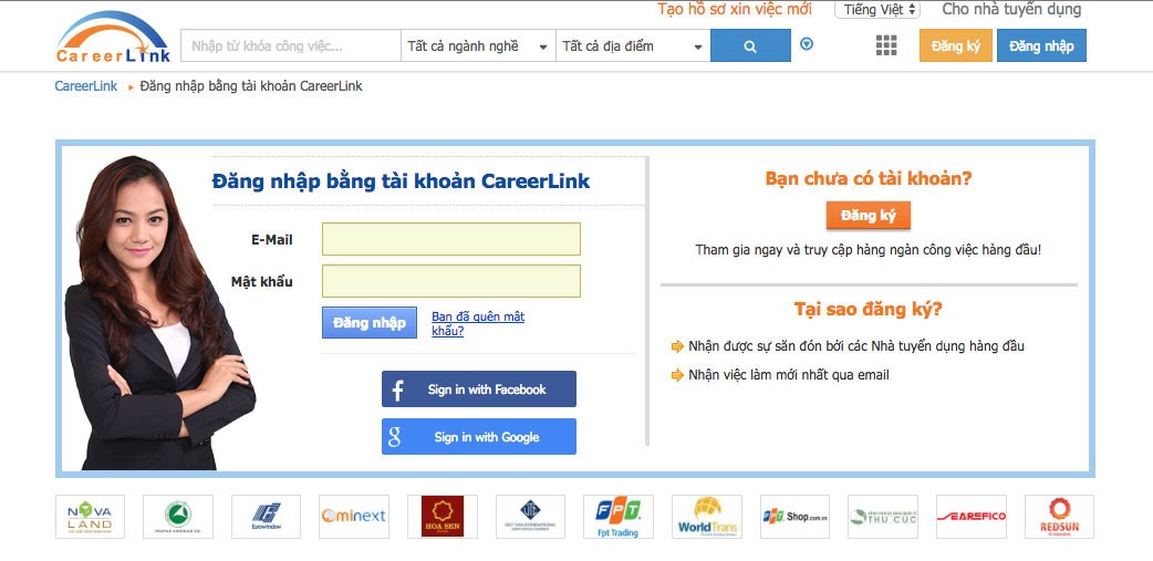 thiết kế website tìm việc nhanh