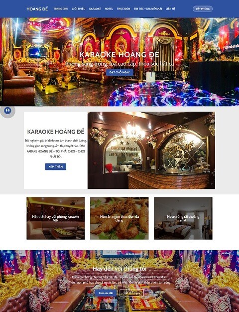 thiết kế website quán karaoke