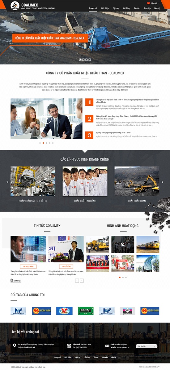 thiết kế website công ty than