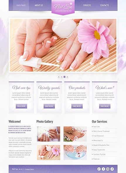 thiết kế website tiệm nails