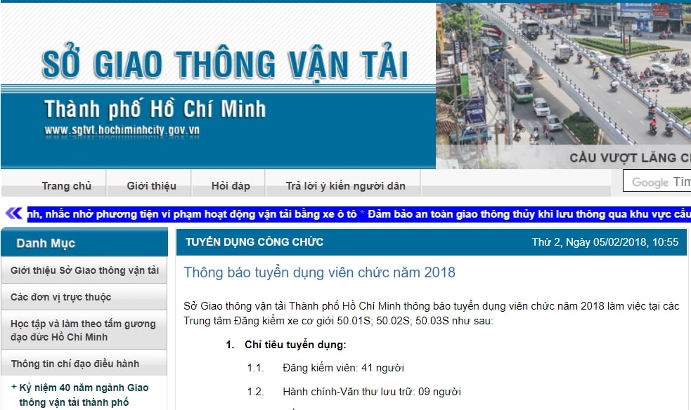 thiết kế website sở ban ngành