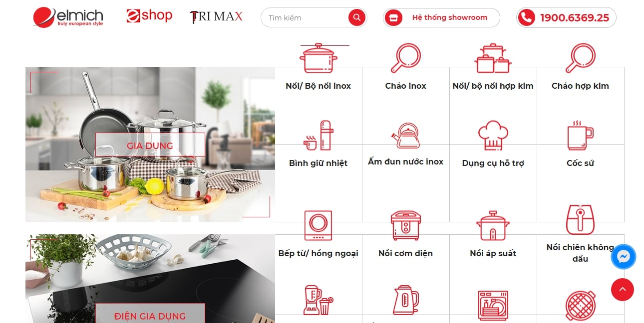 thiết kế website kinh doanh đồ gia dụng nhà bếp uy tín