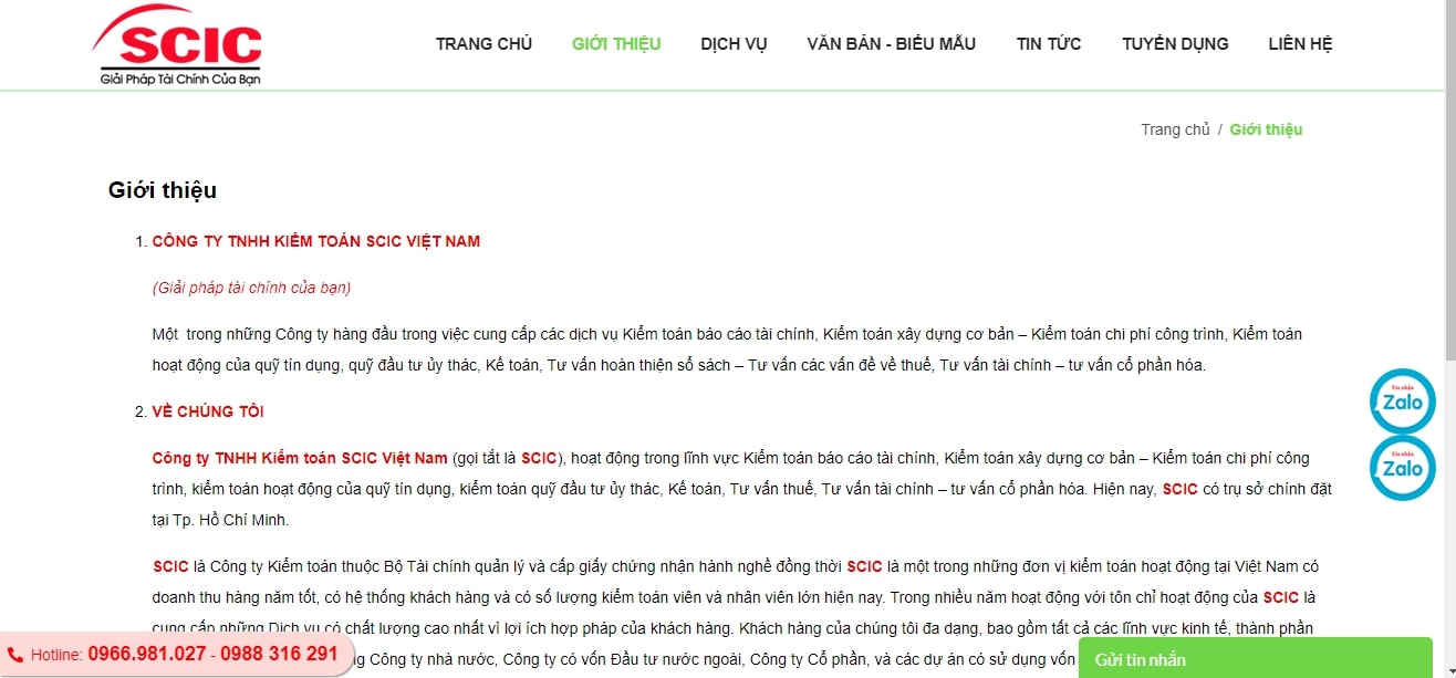 thiết kế Website kiểm toán, tư vấn tài chính uy tín