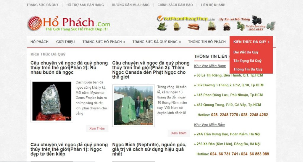 Thiết kế website trang sức vòng hổ phách.