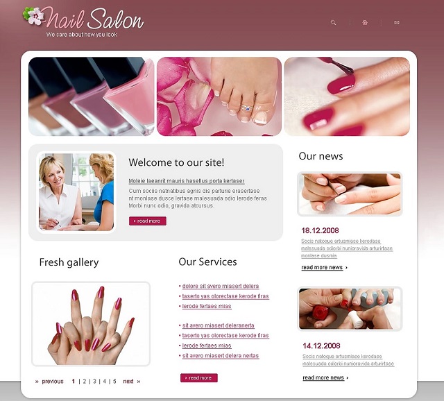 thiết kế website salon nail