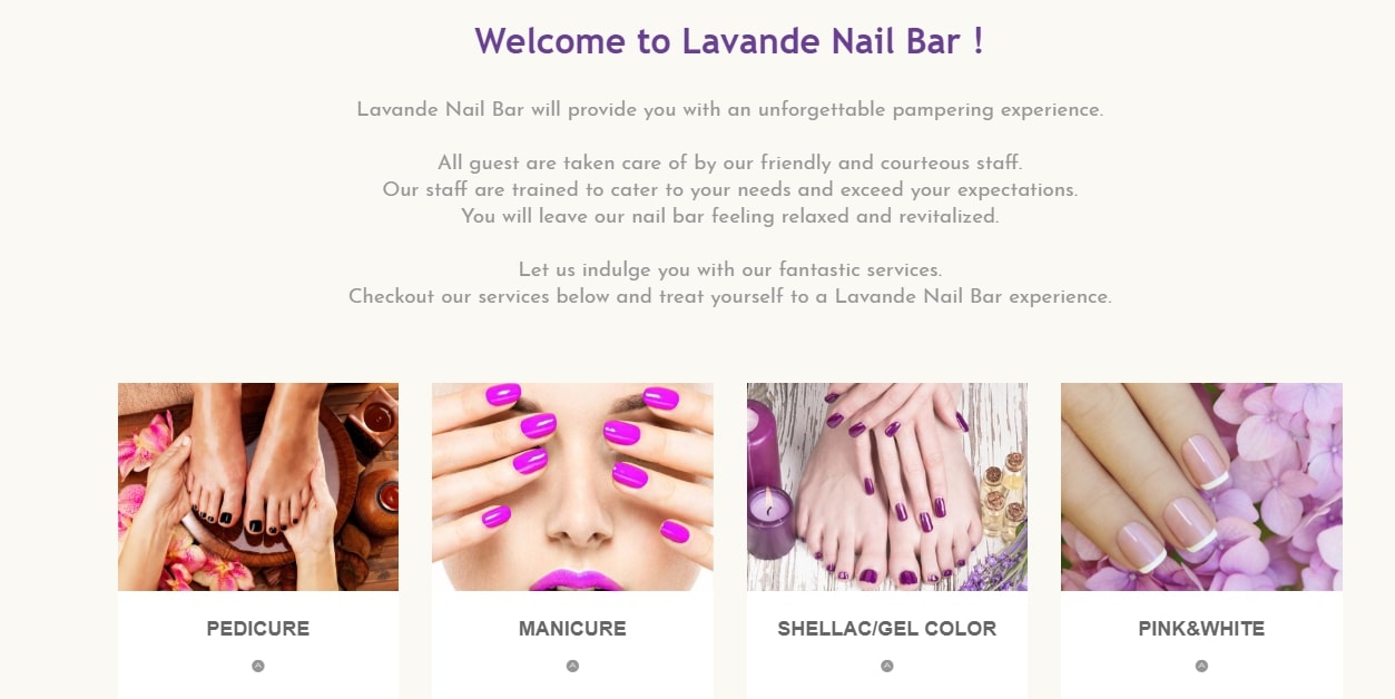 thiết kế website salon nail