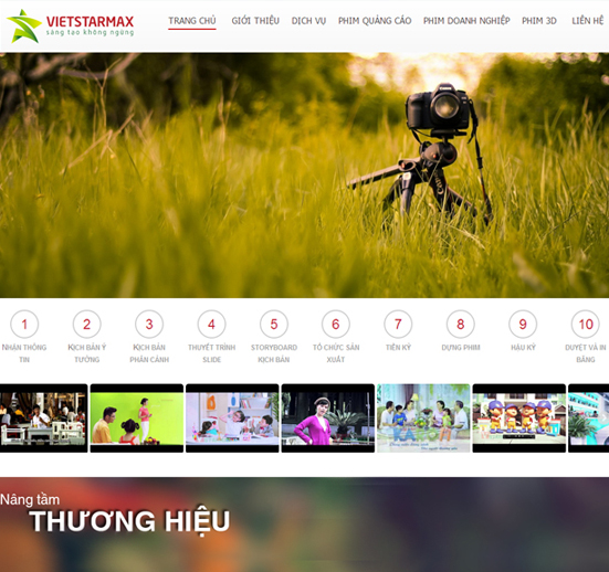 thiết kế trang Web quảng cáo TVC