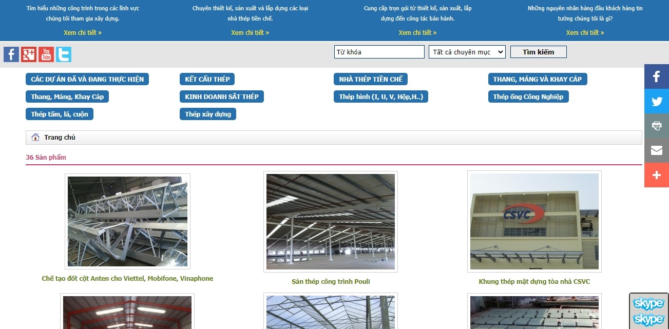 Thiết kế Website kinh doanh sắt thép chất lượng