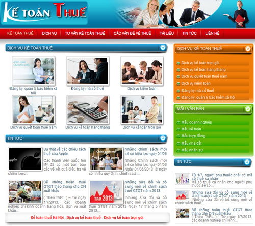 thiết kế website đào tạo kế toán