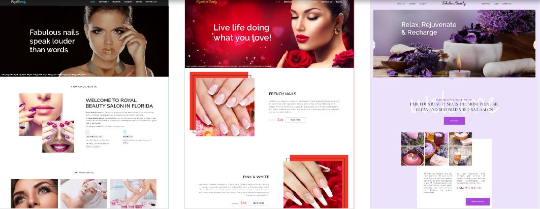 thiết kế website salon nail