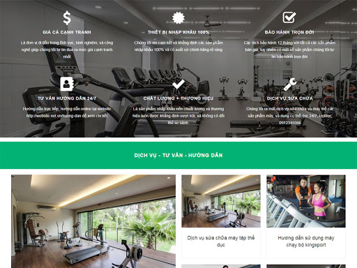 website thiết bị gym