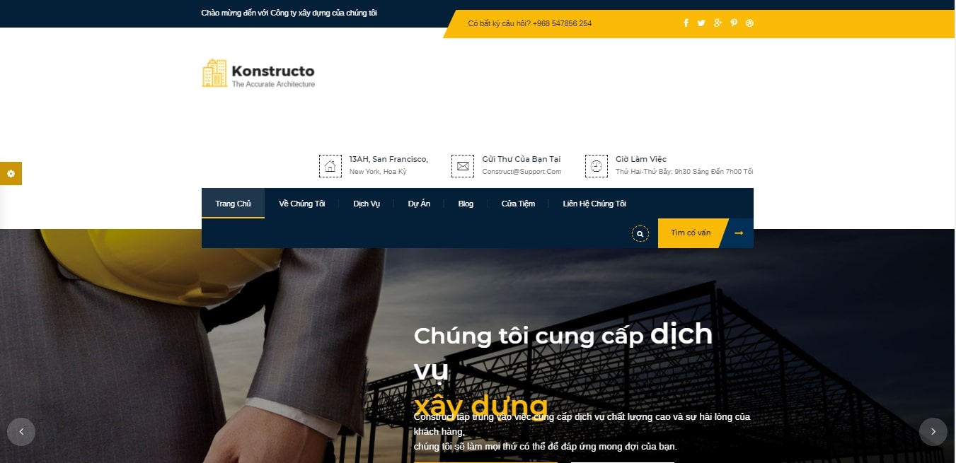 Thiết kế website xây dựng