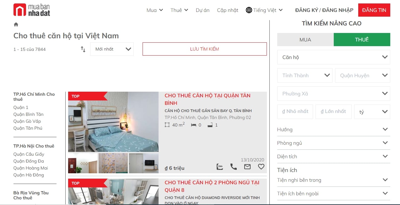 Thiết kế Website mua bán nhà đất