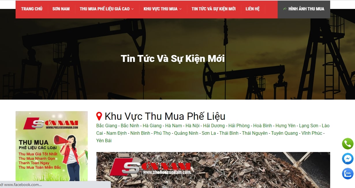 Thiết kế Website mua bán sắt vụn