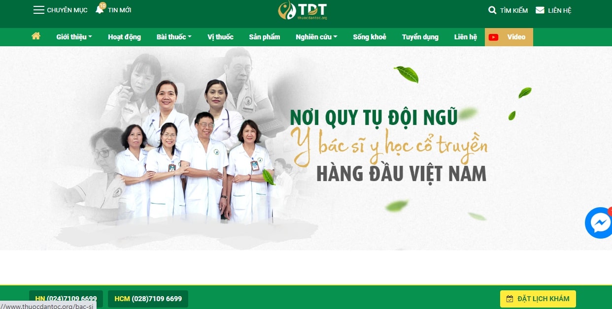 Thiết kế Website nhà thuốc đông y