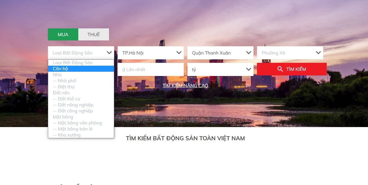 Thiết kế Website mua bán nhà đất uy tín