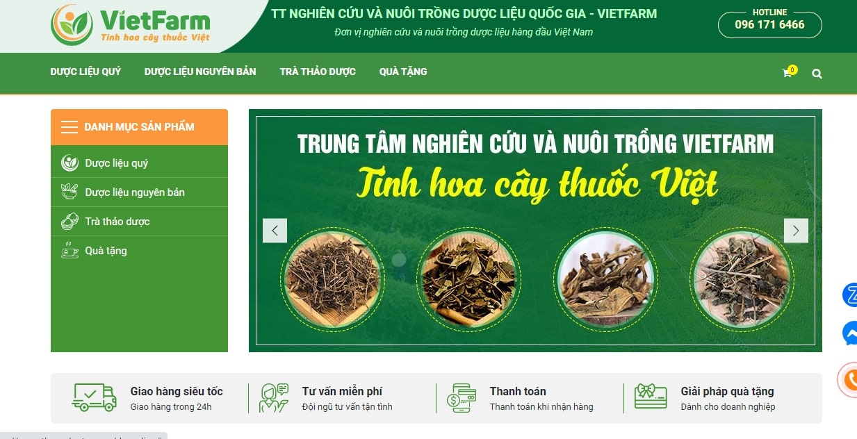 Thiết kế Website nhà thuốc đông y chuyên nghiệp