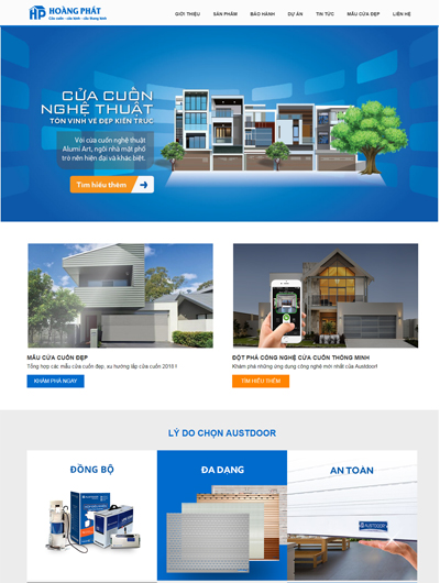 dịch vụ thiết kế website cửa cuốn uy tín