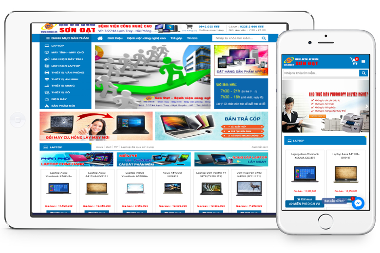 thiết kế website máy văn phòng