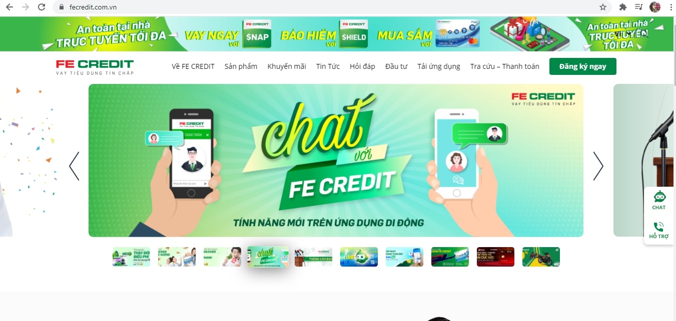 Thiết kế website tín dụng