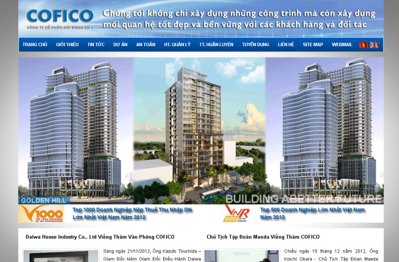 Thiết kế website xây dựng