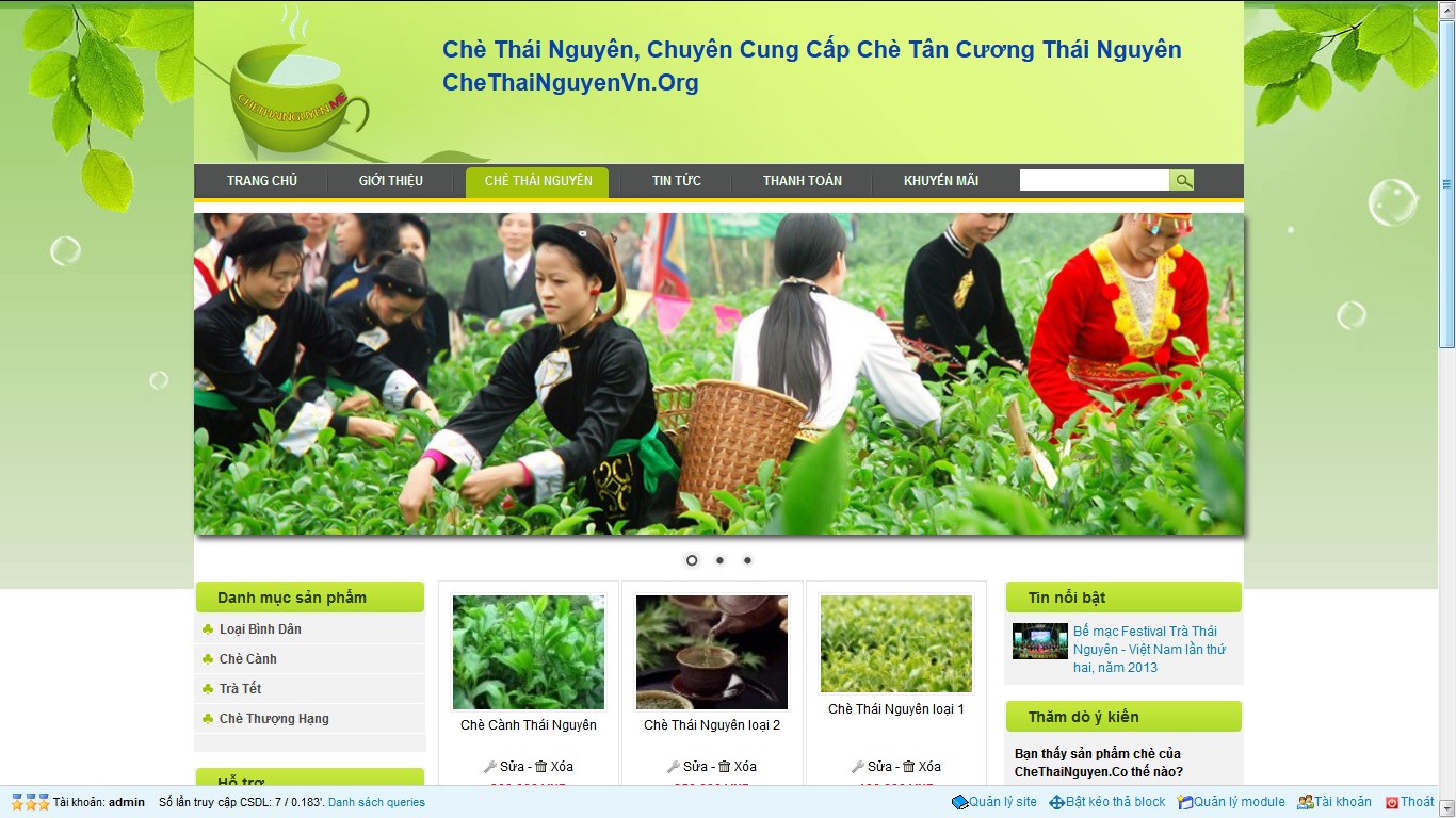 Các tính năng cơ bản khi thiết kế website chè Thái Nguyên