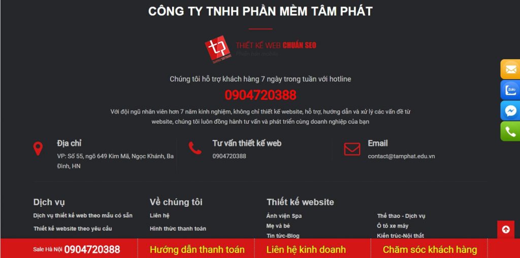 Địa chỉ thiết kế website uy tín