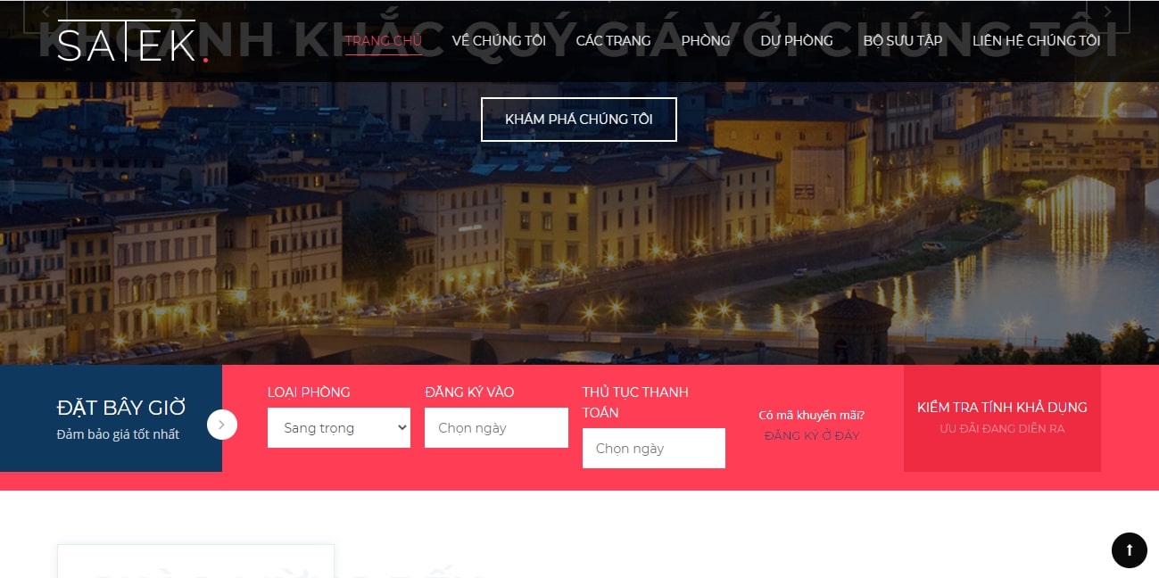 thiết kế Website đặt phòng khách sạn