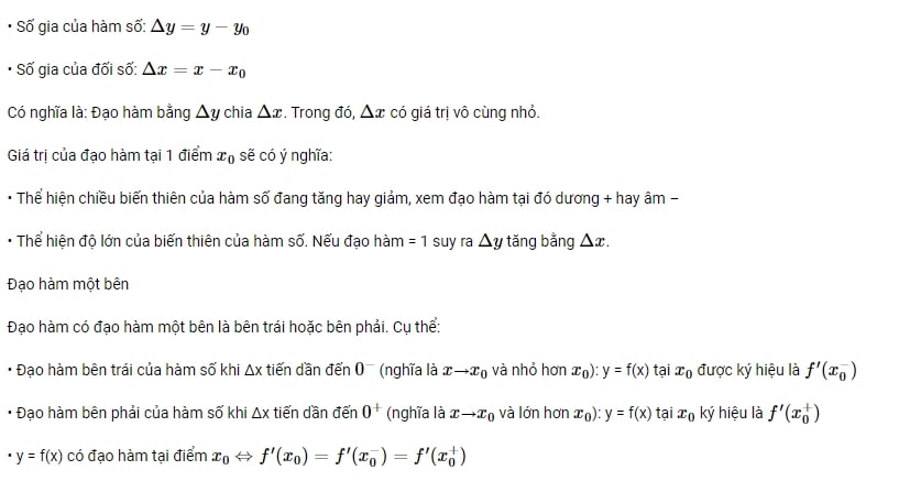 chú thích công thức tính