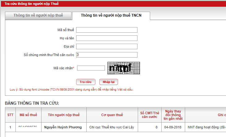 Cách tra cứu mã số thuế cá nhân