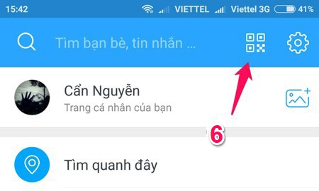 Chọn quét mã QR.