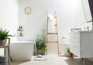 Đây là mẫu trang trí nhà tắm được những người yêu thích sự đơn giản cực kỳ ưa chuộng